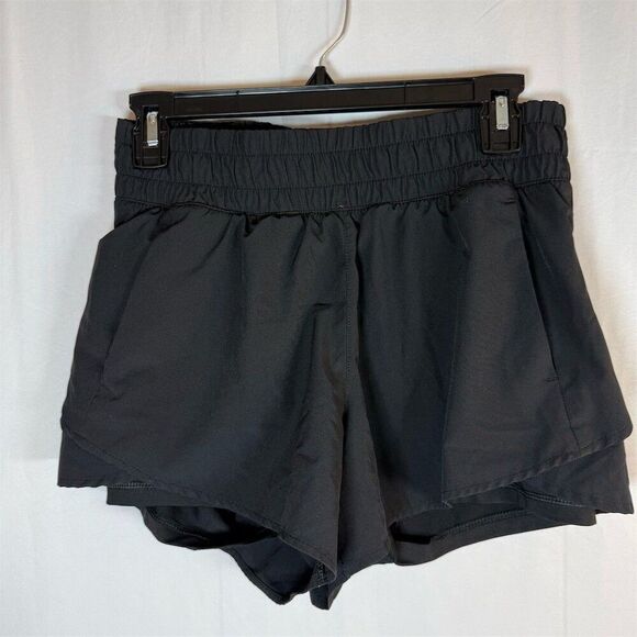 Avia Pants - Avia Running Shorts Womens S Black Lined High Rise Pockets Athletic